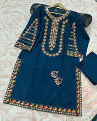 Embroidered lawn dress