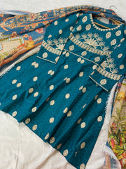 Lawn embroidered frock