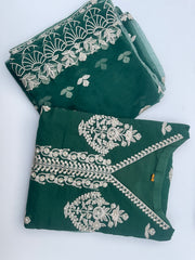 Organza embroidered dress