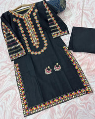 Embroidered lawn dress