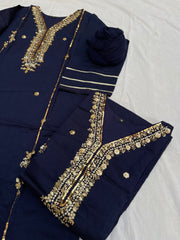 Kora dabka embroidered kurta