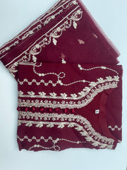 Organza embroidered dress