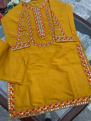 Embroidered lawn dress