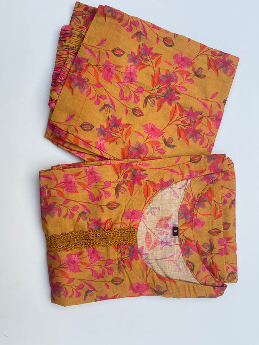Lawn printed coord set