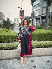 Silk kaftan with trouser
