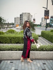 Silk kaftan with trouser