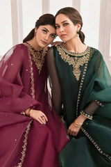 Embroidered Chiffon Kalidaar Set