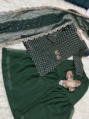 Chiffon Gharara Wedding Dress