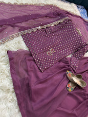 Chiffon Gharara Wedding Dress