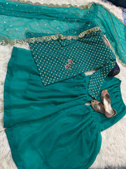Chiffon Gharara Wedding Dress