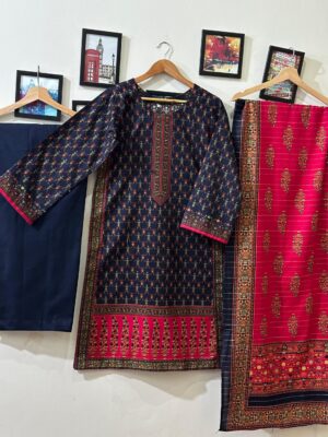 3pc khaddar dress